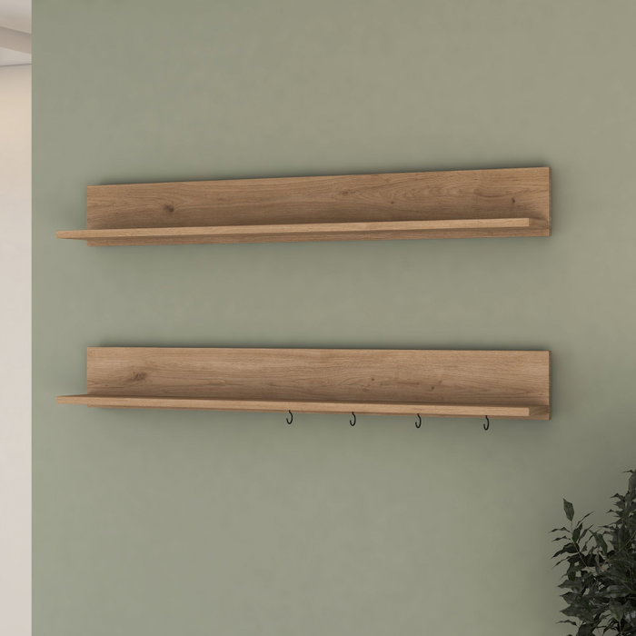 Hanah Home AE107 - 4683 Estantería de Pared Nogal 120 cm